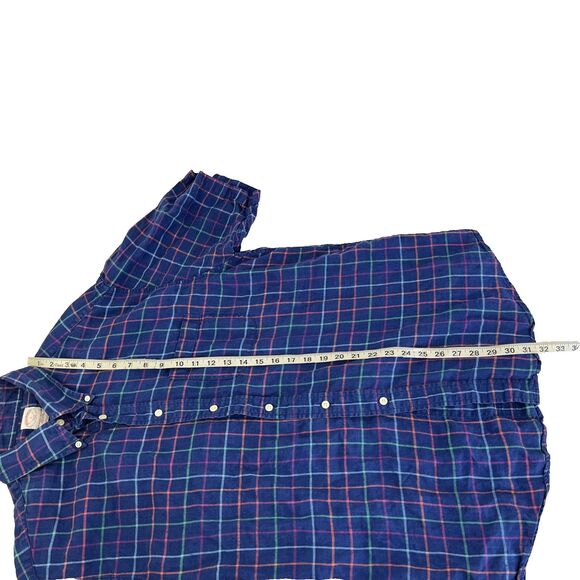 Mens Brooks Brothers 346 100% Linen Short Sleeve Button Down Shirt Size Large - Picture 4 of 6